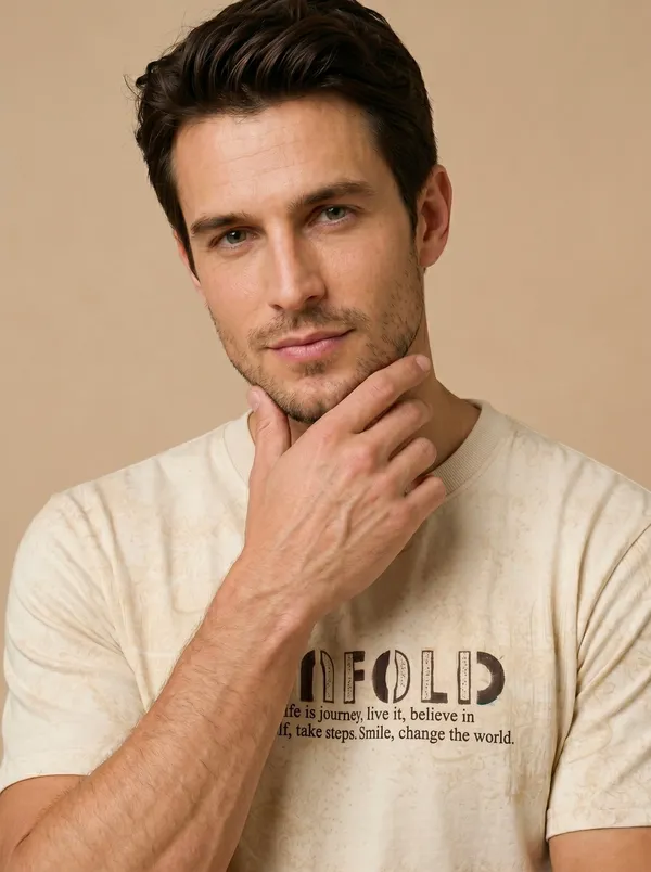 Cream_Allover_Printed_Round_Neck_T-Shirt_For_Men