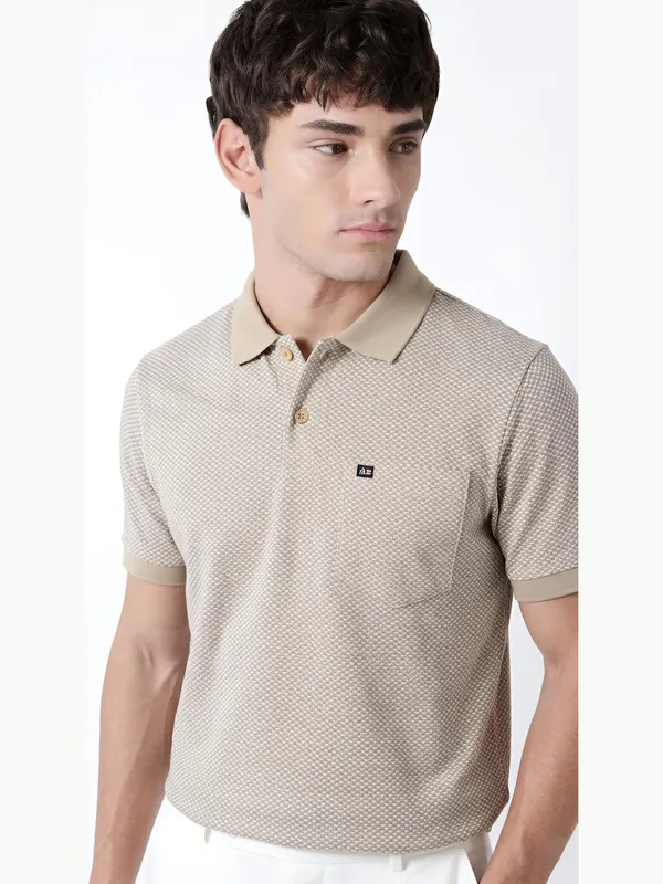 Beige_Arrowhead_Textured_Polo_T-Shirt_For_Men