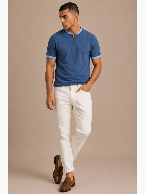 Slate_Blue_Contrast_Panel_Henley__T-Shirt_with_Zip_For_Men