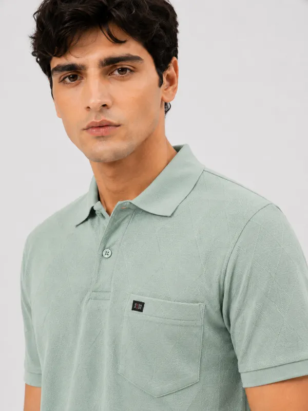 Sea_Green_Diamond_Jacquard_Polo_T-Shirt
