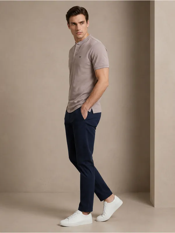 Mauve_Classic_Henley_Collar_T-Shirt_For_Men