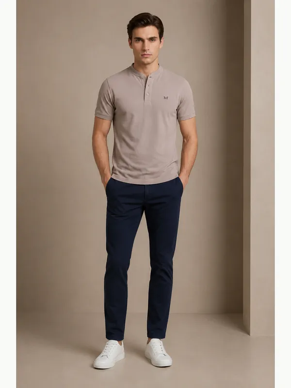 Mauve_Classic_Henley_Collar_T-Shirt_For_Men