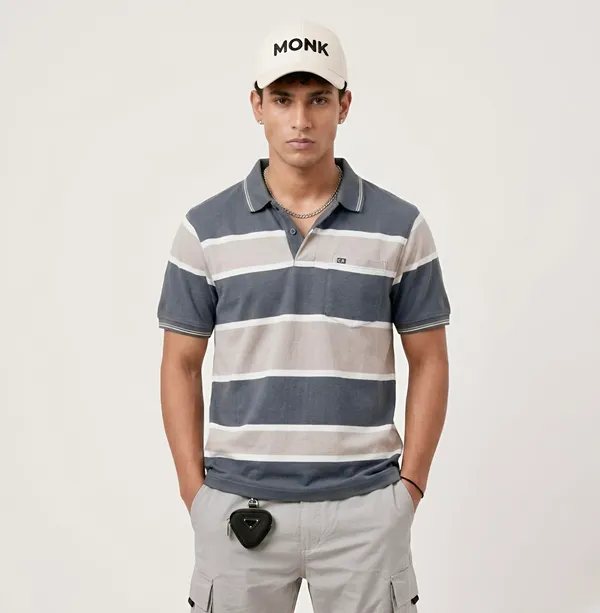 Ash_Beige_Multi_Striped_Polo_T-Shirt_For_Men