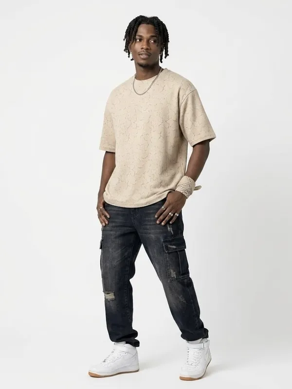 Beige_Marble_Vein_Oversized_Round_Neck_T-Shirt_For_Men