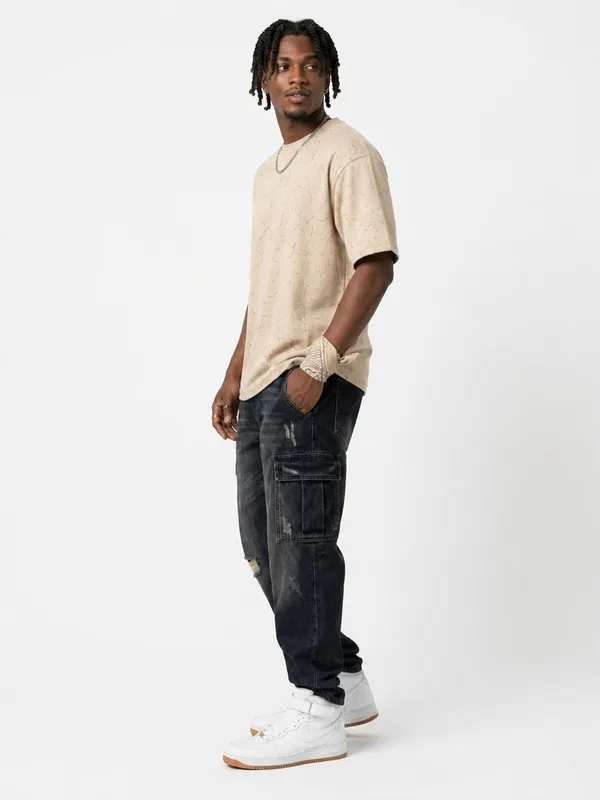 Beige_Marble_Vein_Oversized_Round_Neck_T-Shirt_For_Men