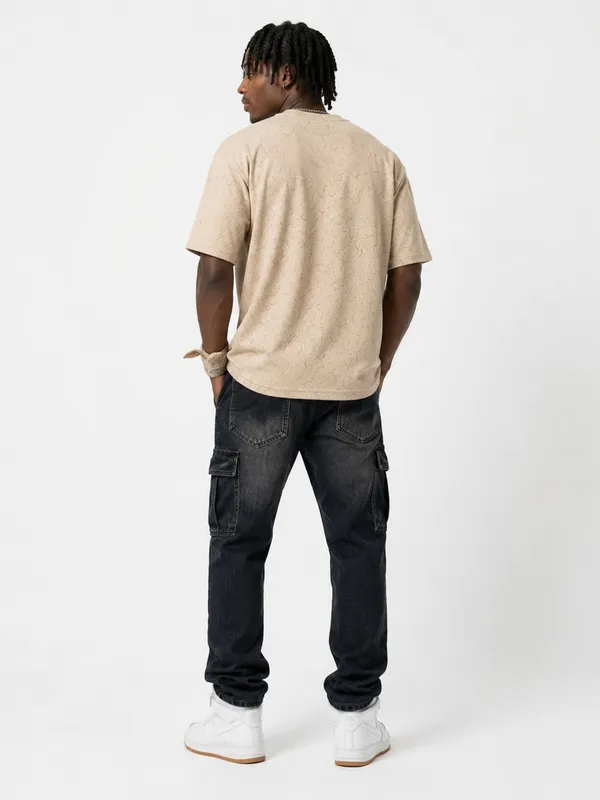 Beige_Marble_Vein_Oversized_Round_Neck_T-Shirt_For_Men