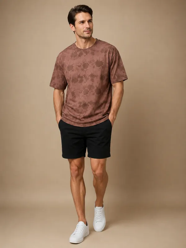 Brown_Tie-Dye_Oversized_T-Shirt_For_Men