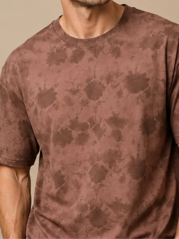 Brown_Tie-Dye_Oversized_T-Shirt_For_Men