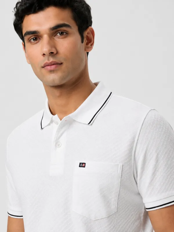 White_Roman_Knit_Tipped_Polo_T-Shirt