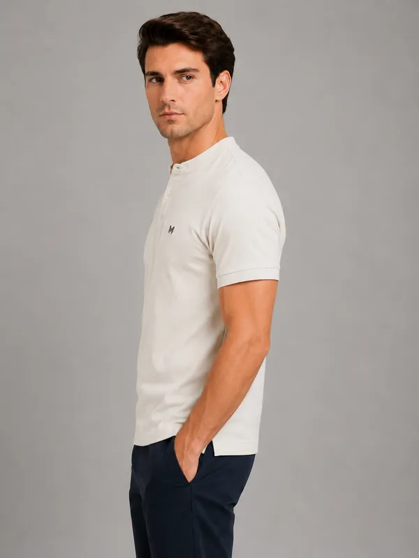 Off_White_Classic_Henley_Collar_T-Shirt_For_Men