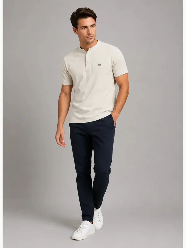 Off_White_Classic_Henley_Collar_T-Shirt_For_Men