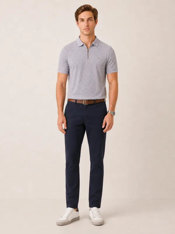 Grey_Cheetah_Knit_Polo_With_Zip_T-Shirt_For_Men