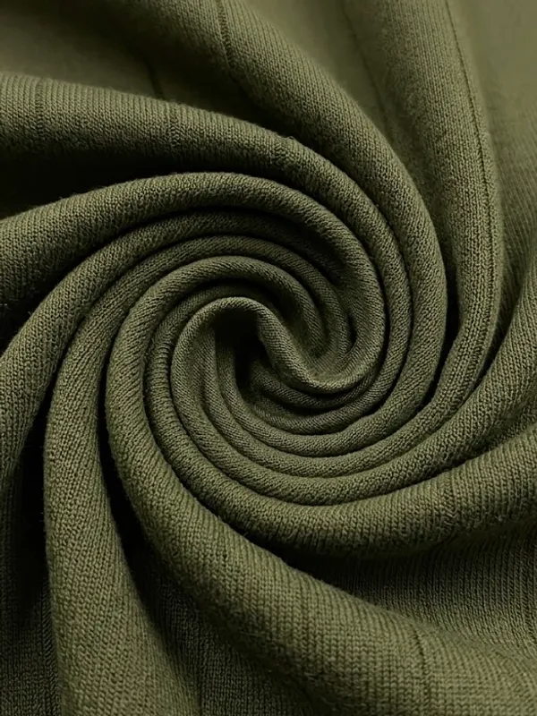 Olive_Green_Selection_Knit_Collar_T-Shirt_For_Men