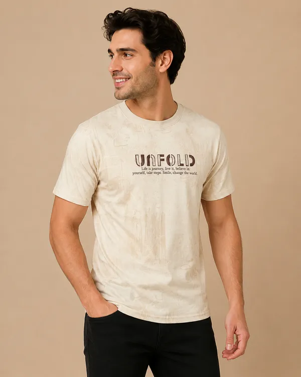 Cream_Allover_Printed_Round_Neck_T-Shirt_For_Men