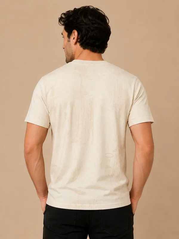 Cream_Allover_Printed_Round_Neck_T-Shirt_For_Men