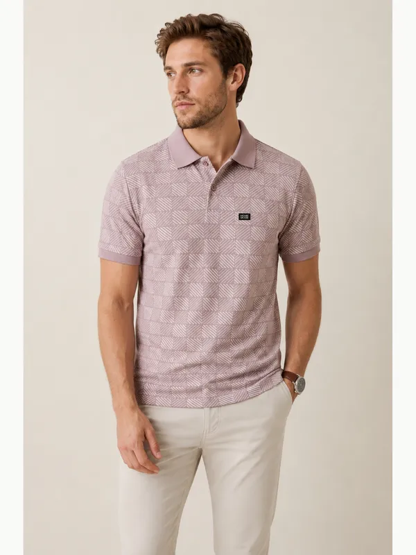 Mauve_Pulse_Grid_Textured_Polo_T-Shirt_For_Men
