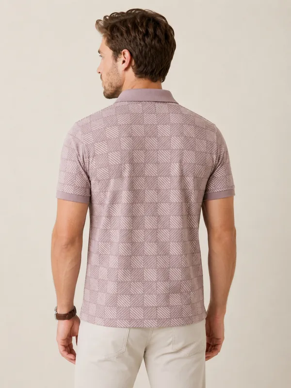 Mauve_Pulse_Grid_Textured_Polo_T-Shirt_For_Men