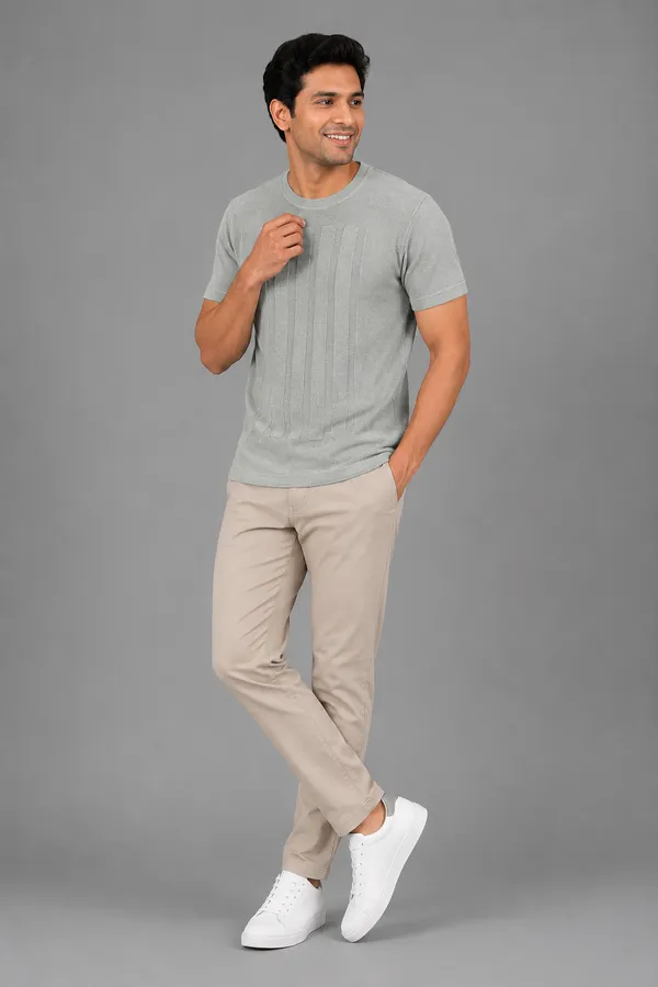 Green_Snake_Xenzia_Ribbed_Knit_Crew_Neck_T-Shirt_For_Men
