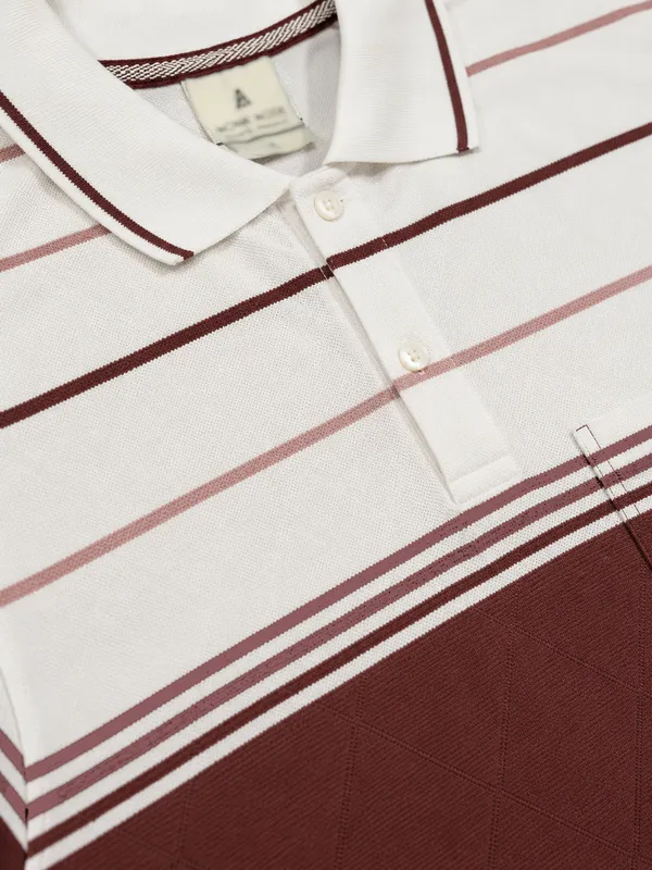 Red_&_White_Striped_Diamond_Jacquard_Polo_T-Shirt_For_Men