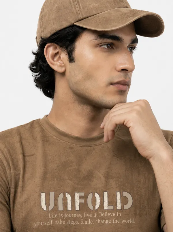 Brown_Allover_Printed_Round_Neck_T-Shirt_For_Men