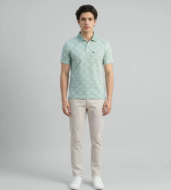 Mint_Green_Pulse_Grid_Textured_Polo_T-Shirt_For_Men