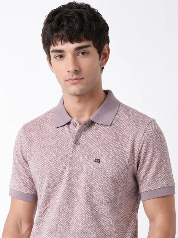 Pink_Arrowhead_Textured_Polo_T-Shirt_For_Men