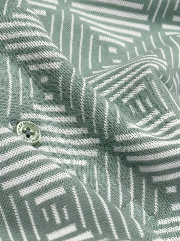 Mint_Green_Pulse_Grid_Textured_Polo_T-Shirt_For_Men