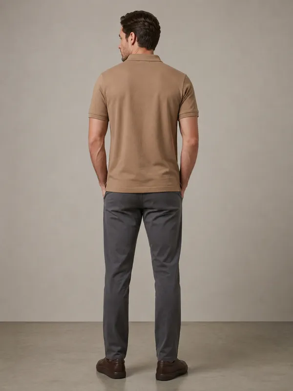 Brown_Dobby_Textured_Polo_T-Shirt_For_Men
