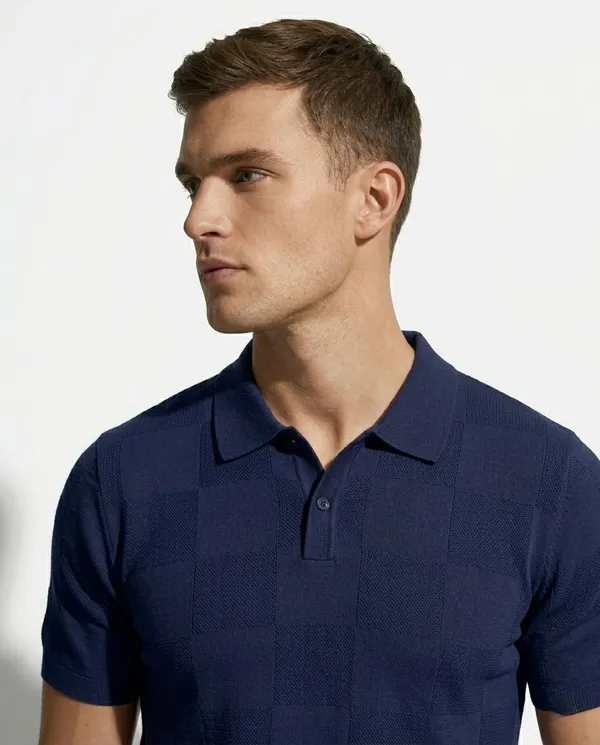Midnight_Blue_Checks_Textured_Knitted_Polo