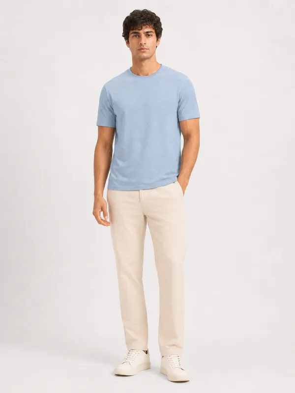 Blue_Diamond_Jacquard_Round_Neck_T-Shirt