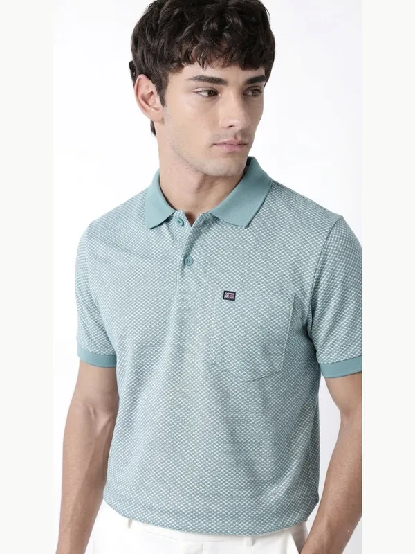 Mint_Green_Arrowhead_Textured_Polo_T-Shirt_For_Men