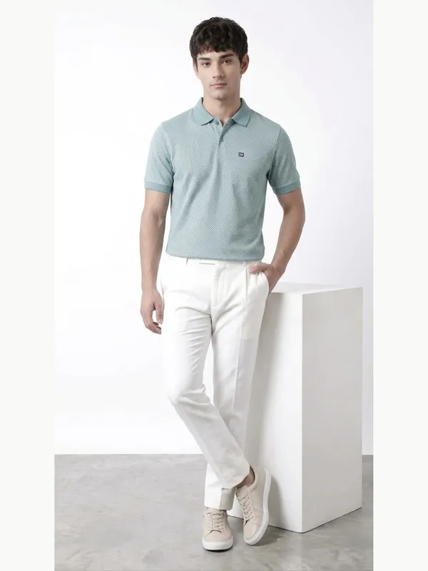 Mint_Green_Arrowhead_Textured_Polo_T-Shirt_For_Men