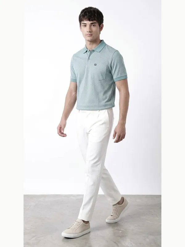 Mint_Green_Arrowhead_Textured_Polo_T-Shirt_For_Men