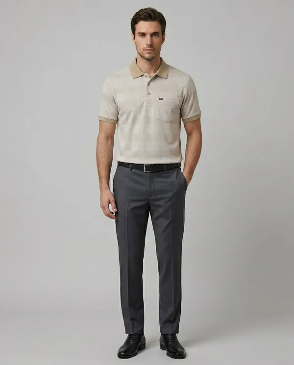 Beige_Checks_Textured_Polo_T-Shirt_For_Men