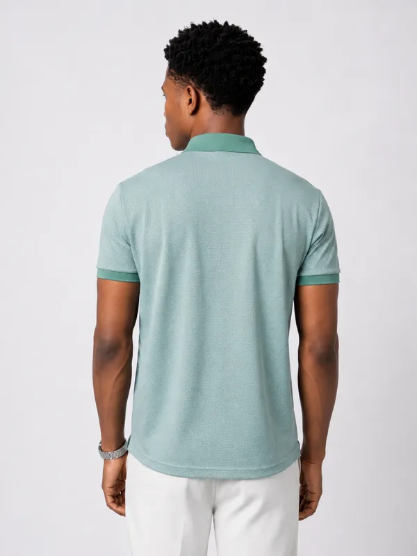 Sea_Green_Arrowhead_Printed_Zipper_Polo_T-Shirt