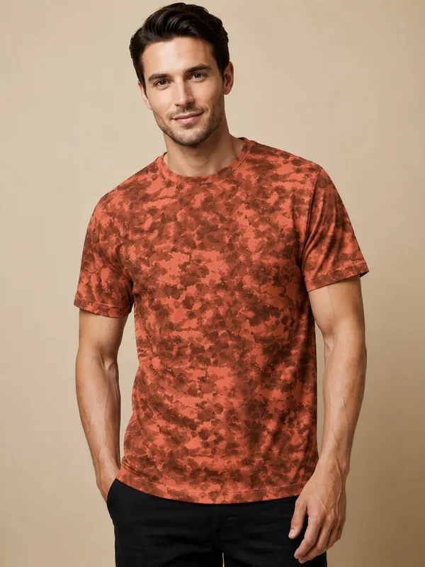 Orange_Tie-Dye_Oversized_T-Shirt_For_Men