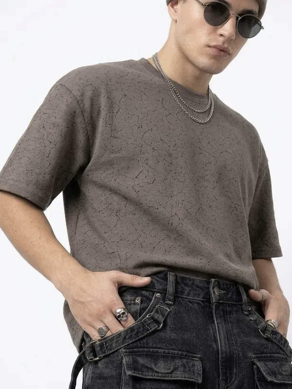 Charcoal_Marble_Vein_Oversized_Round_Neck_T-Shirt_For_Men