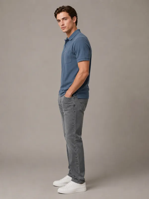 Sapphire_Blue_Dobby_Textured_Polo_T-Shirt_For_Men