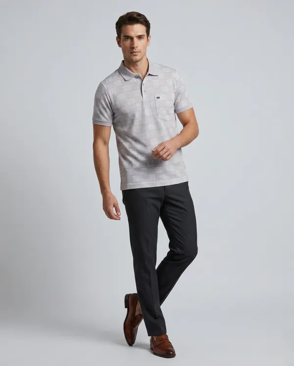 Grey_Pulse_Grid_Textured_Polo_T-Shirt_For_Men