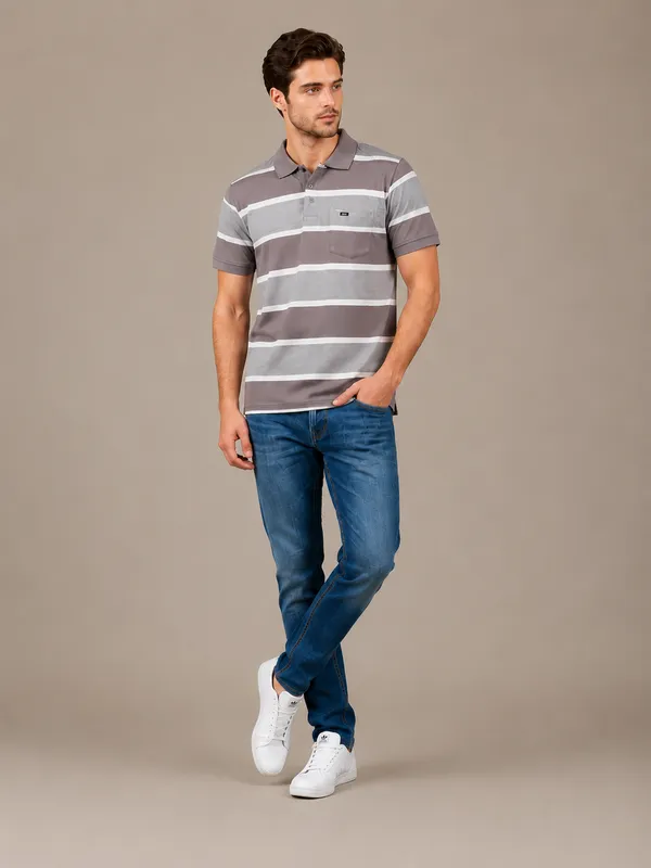 Lavender_&_White_Birdeye_Striped_Polo_T-Shirt_For_Men
