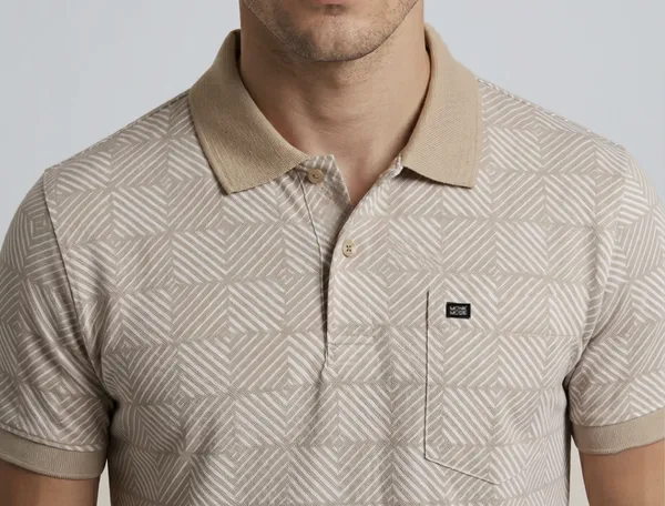 Beige_Pulse_Grid_Textured_Polo_T-Shirt_For_Men
