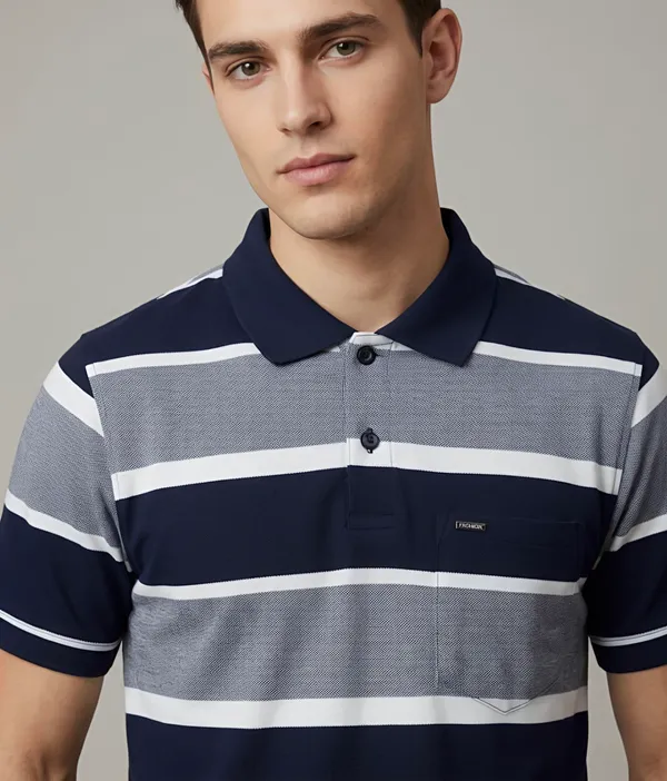 Navy_&_White_Birdeye_Striped_Polo_T-Shirt_For_Men