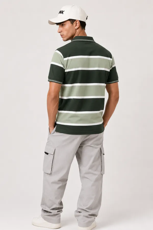 Green_Multi_Striped_Polo_T-Shirt_For_Men