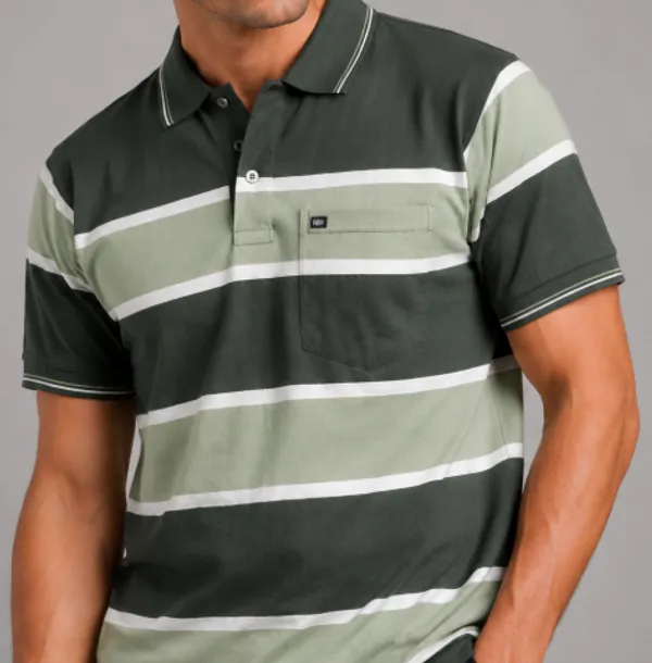 Green_Multi_Striped_Polo_T-Shirt_For_Men