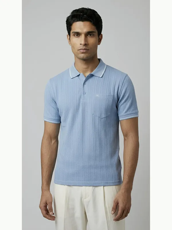 Sky_Blue_Cotton_Jacquard_Tipped_Polo_T-Shirt_For_Men