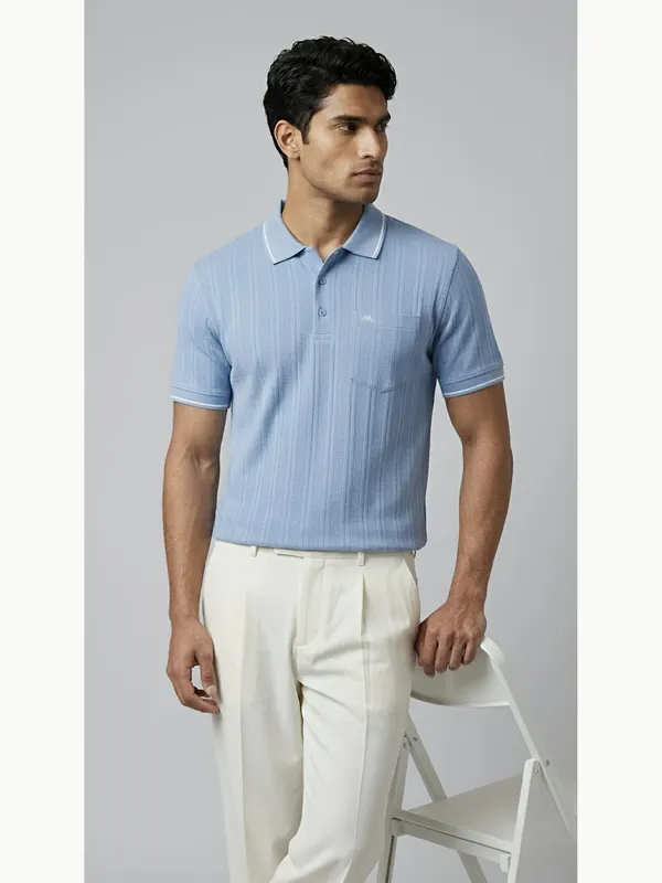 Sky_Blue_Cotton_Jacquard_Tipped_Polo_T-Shirt_For_Men