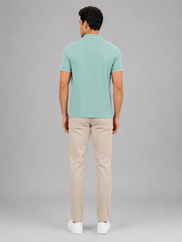 Sea_Green_Pillar_Jacquard_Zipper_Polo_T-Shirt