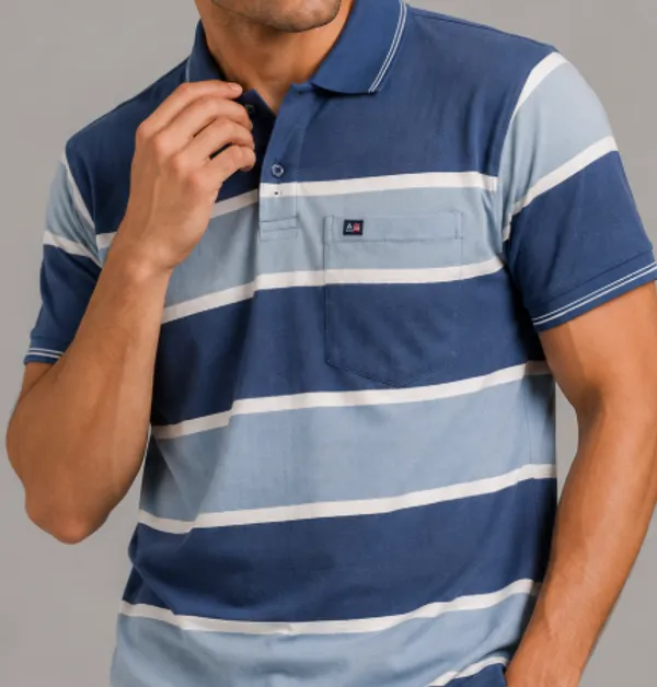 Blue_Multi_Striped_Polo_T-Shirt_For_Men