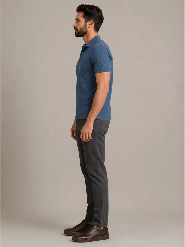 Blue_Selection_Knit_Collar_T-Shirt_For_Men
