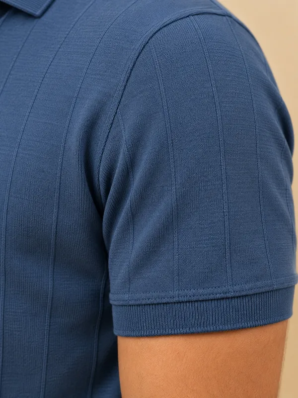 Blue_Selection_Knit_Collar_T-Shirt_For_Men
